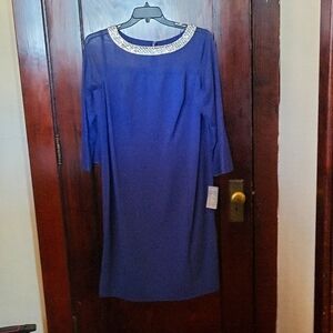 Cadet blue dress. Size 18. Women Alex Evenings